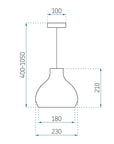 LAMPA SUFITOWA WISZĄCA NATURAL BOHO APP984-1CP SMALL 8