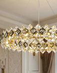 Lampa Wisząca Z Kryształami SWE094-CP 60cm Złota 8