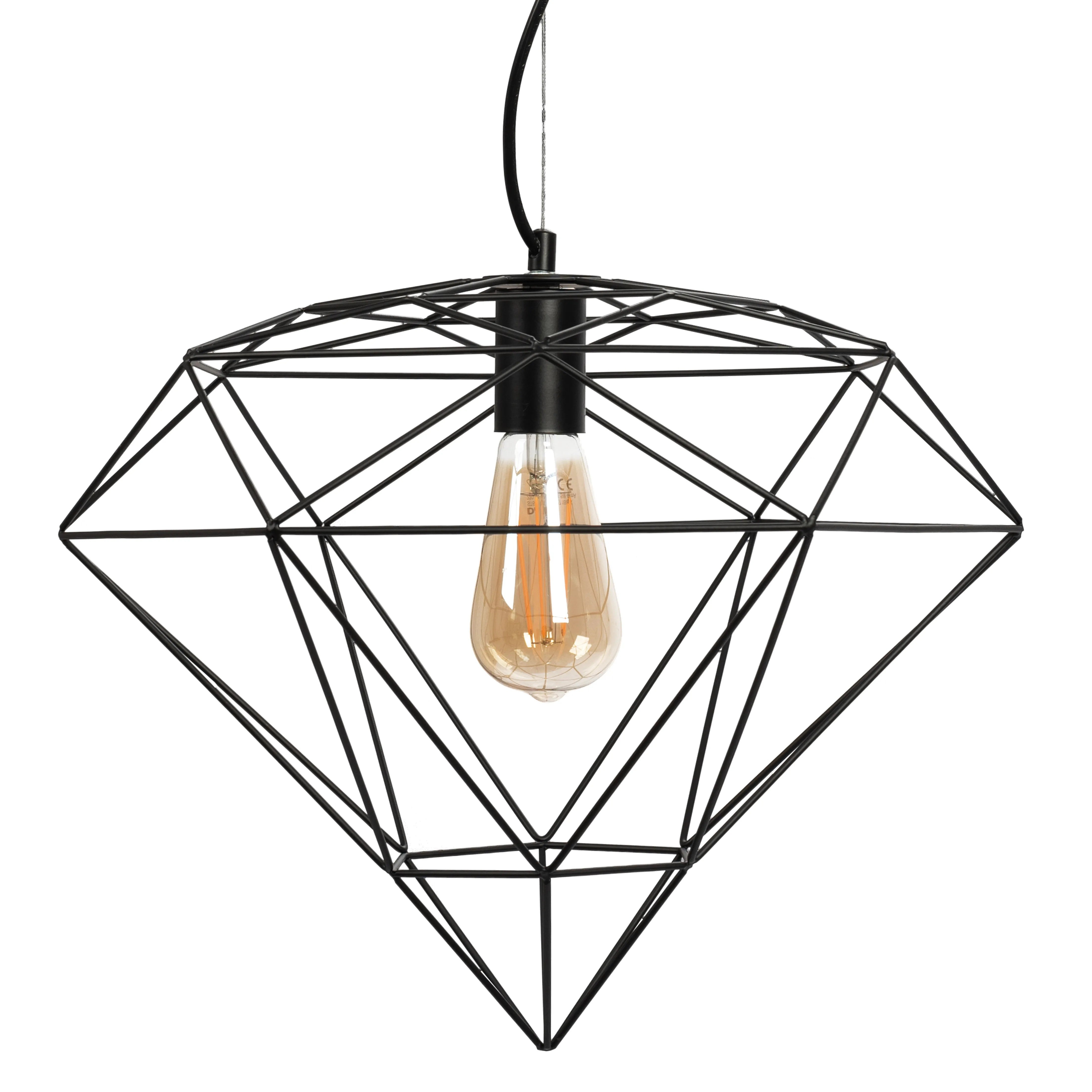 LAMPA WISZĄCA DIAMENT METAL LOFT APP563-1CP Czarna 8