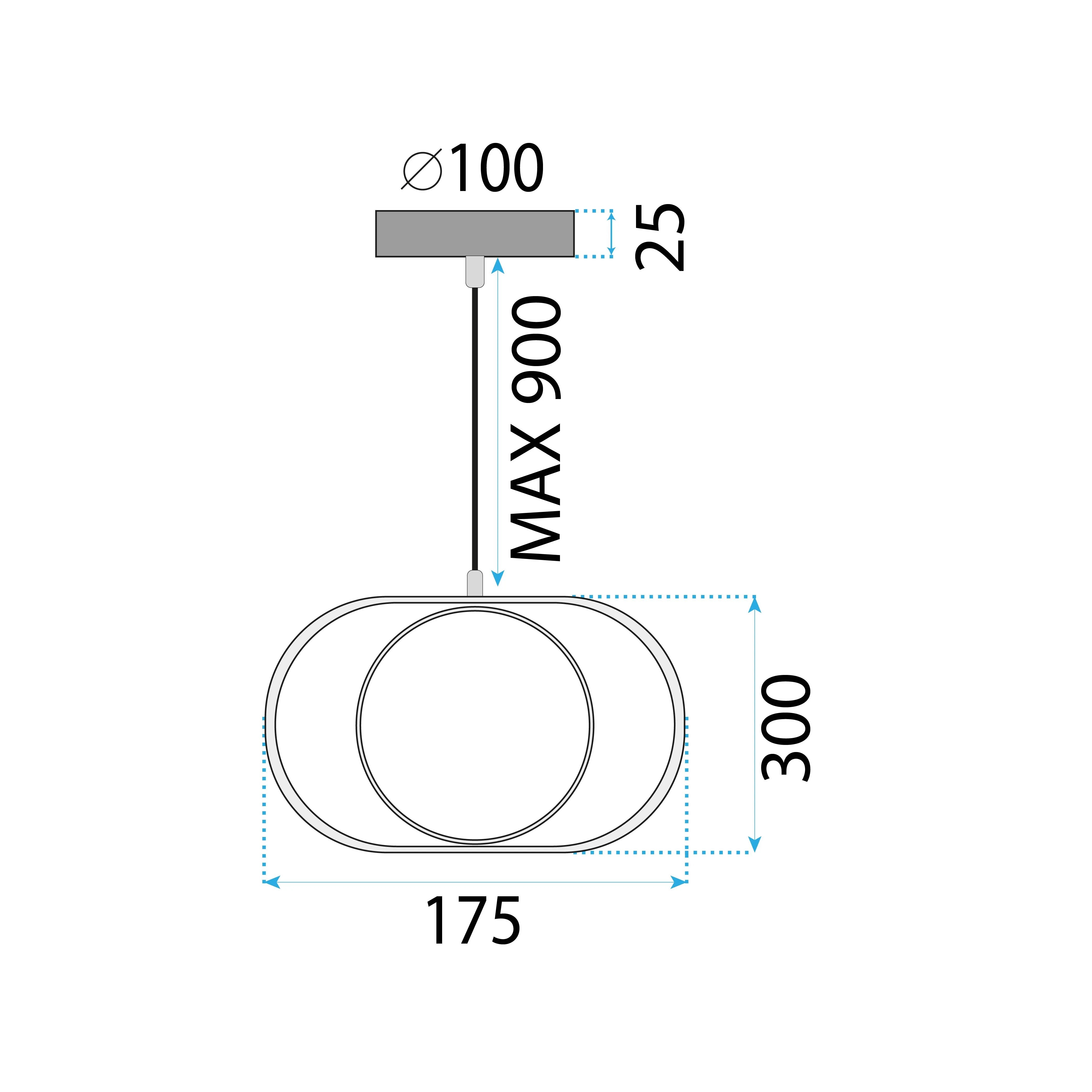 Lampa Wisząca LED APP1555-CP Gold 8
