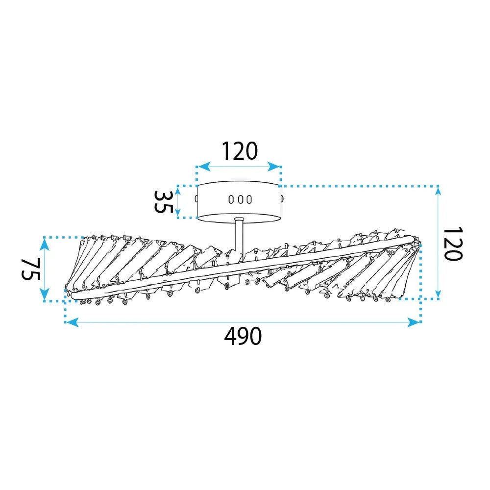 LAMPA SUFITOWA LED SWE095-C 50cm PLAFON ZŁOTA 8