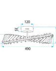 LAMPA SUFITOWA LED SWE095-C 50cm PLAFON ZŁOTA 8