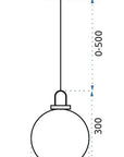 Lampa Sufitowa Wisząca Szklana Kula 20cm APP629-1CP 8