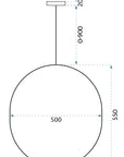 Lampa Sufitowa Wisząca APP967-1CP Czarna 8
