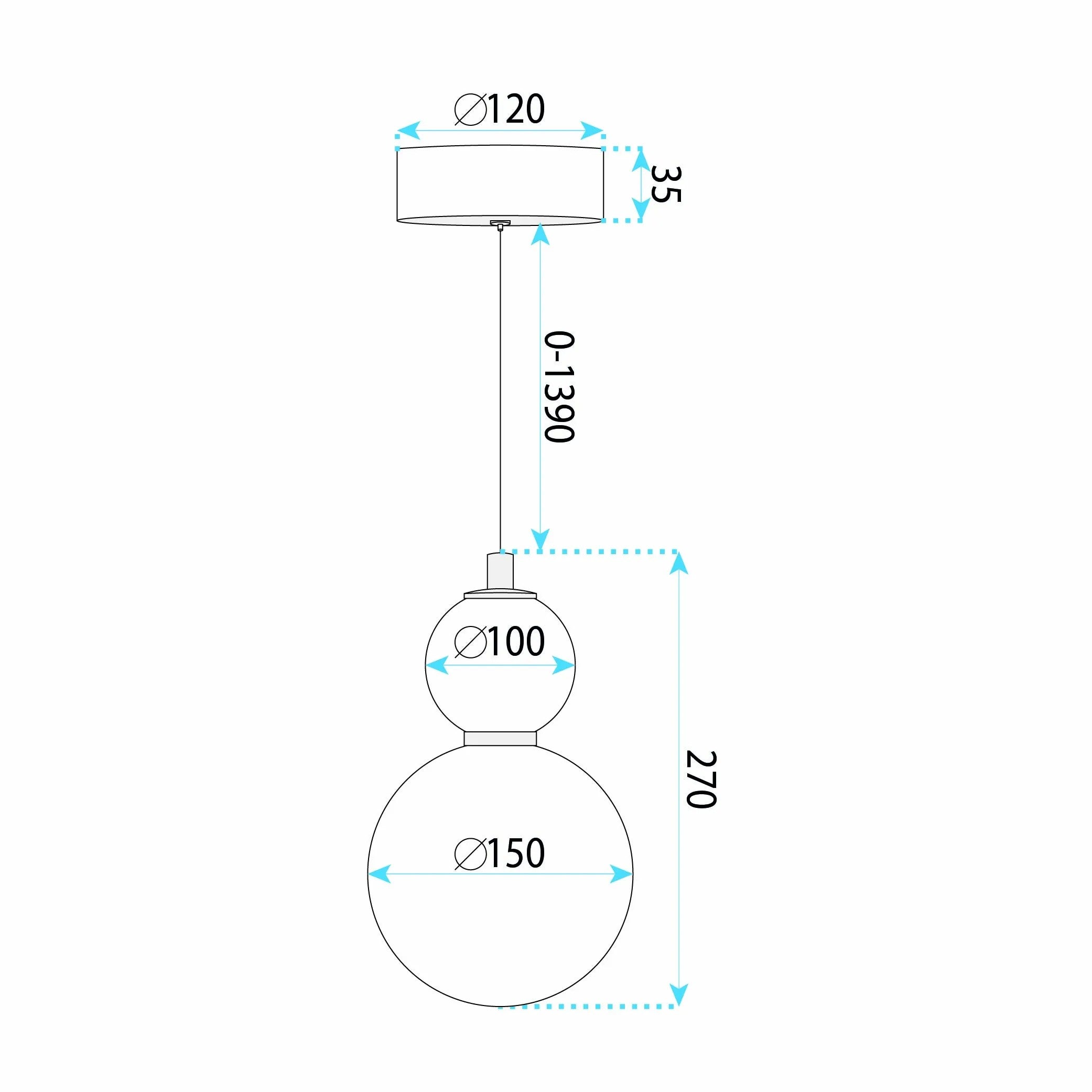 Lampa Sufitowa Wisząca LED LHJ112-2CP Złota Szczotkowana 8