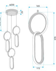 LAMPA WISZĄCA LED G077-3CPR Złota 8