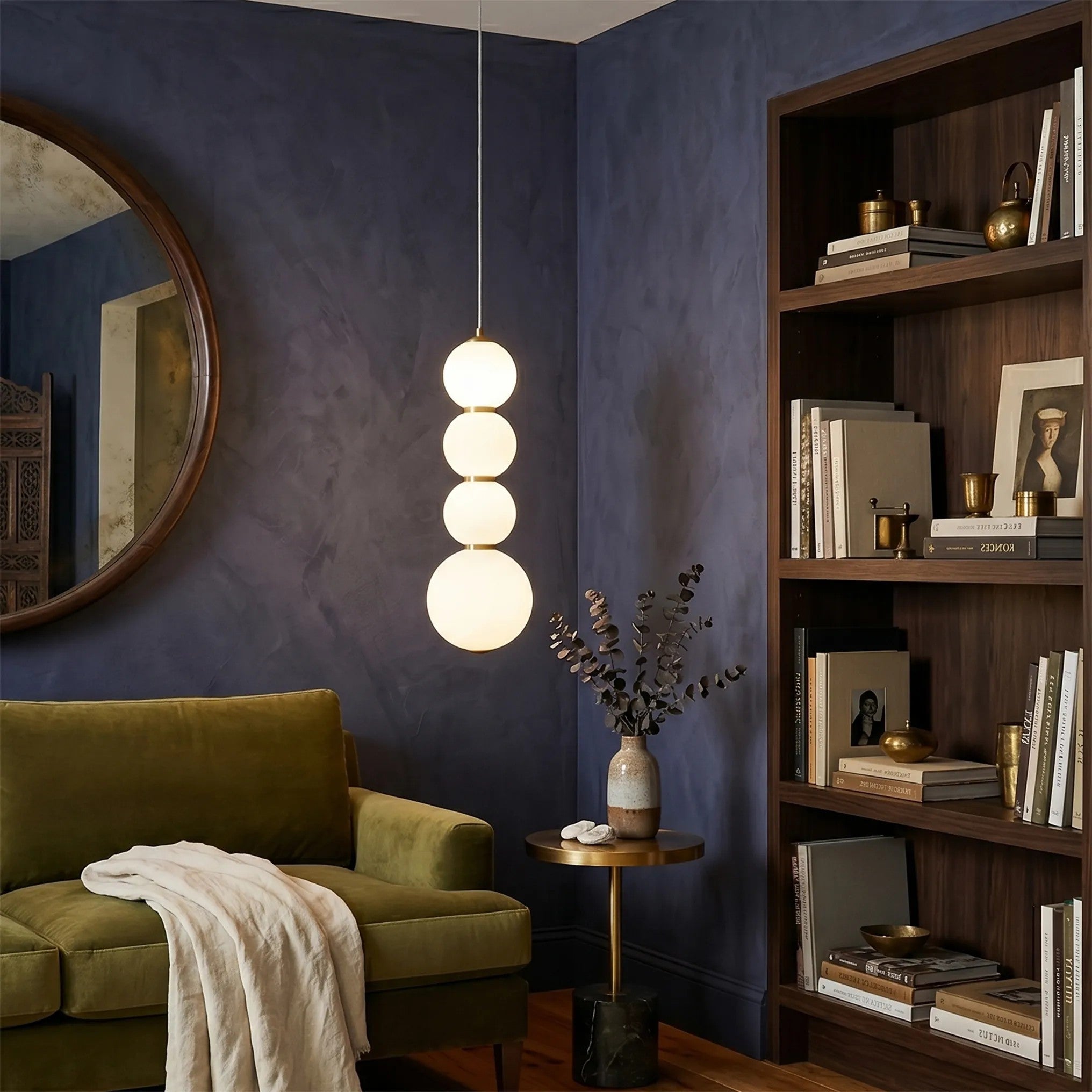 Lampa Sufitowa Wisząca LED LHJ114-4CP Złota Szczotkowana 8