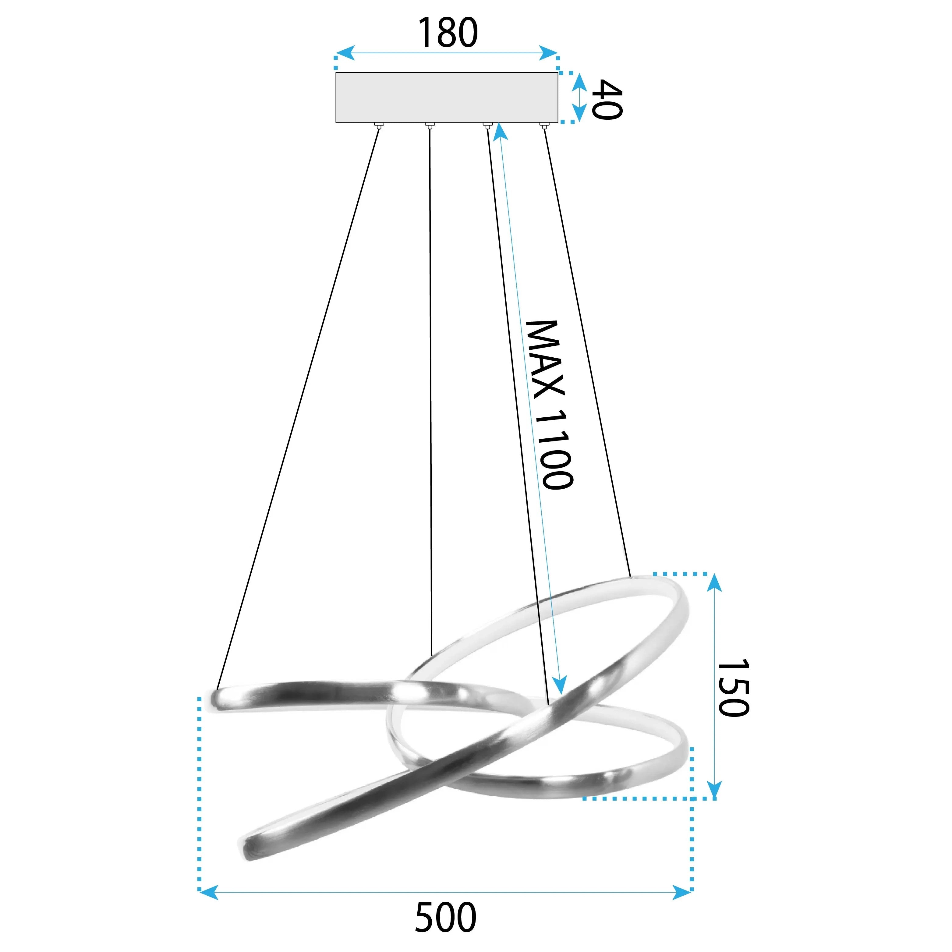 LAMPA WISZĄCA LED G005-CP ZŁOTA 8