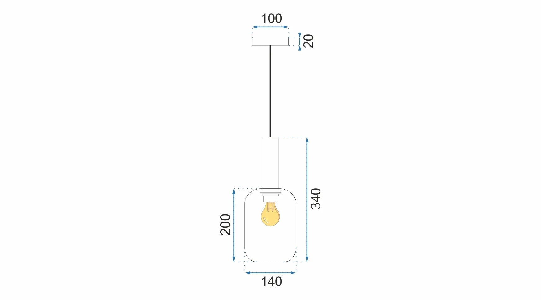 Lampa Sufitowa Wisząca Szklana APP459-1CP Zielona 8