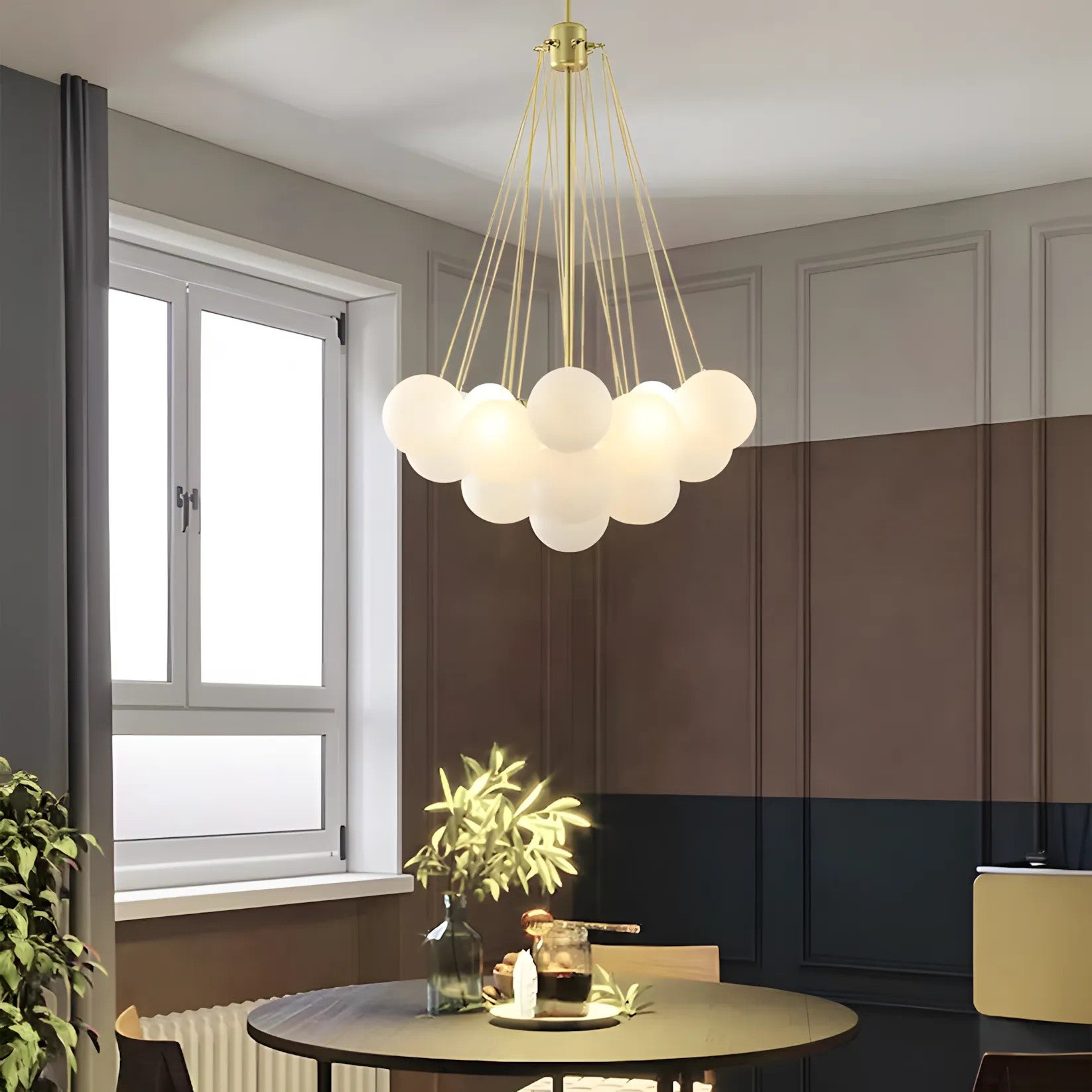 LAMPA SUFITOWA WISZĄCA APP1688-12CP Złota 8