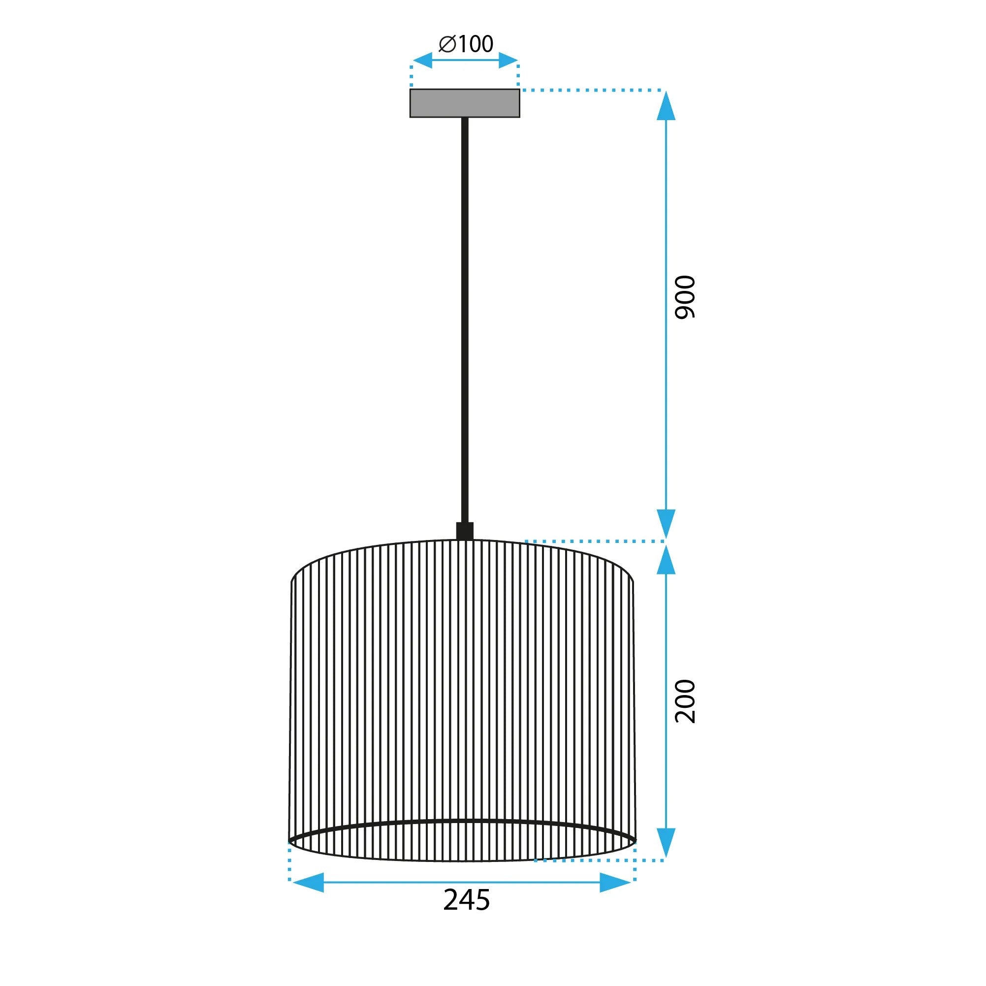 Lampa Wisząca Boho 25cm APP1323-1CP 8