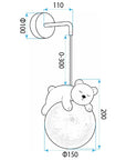 LAMPA ŚCIENNA KINKIET WHITE BEAR G161-1W 8