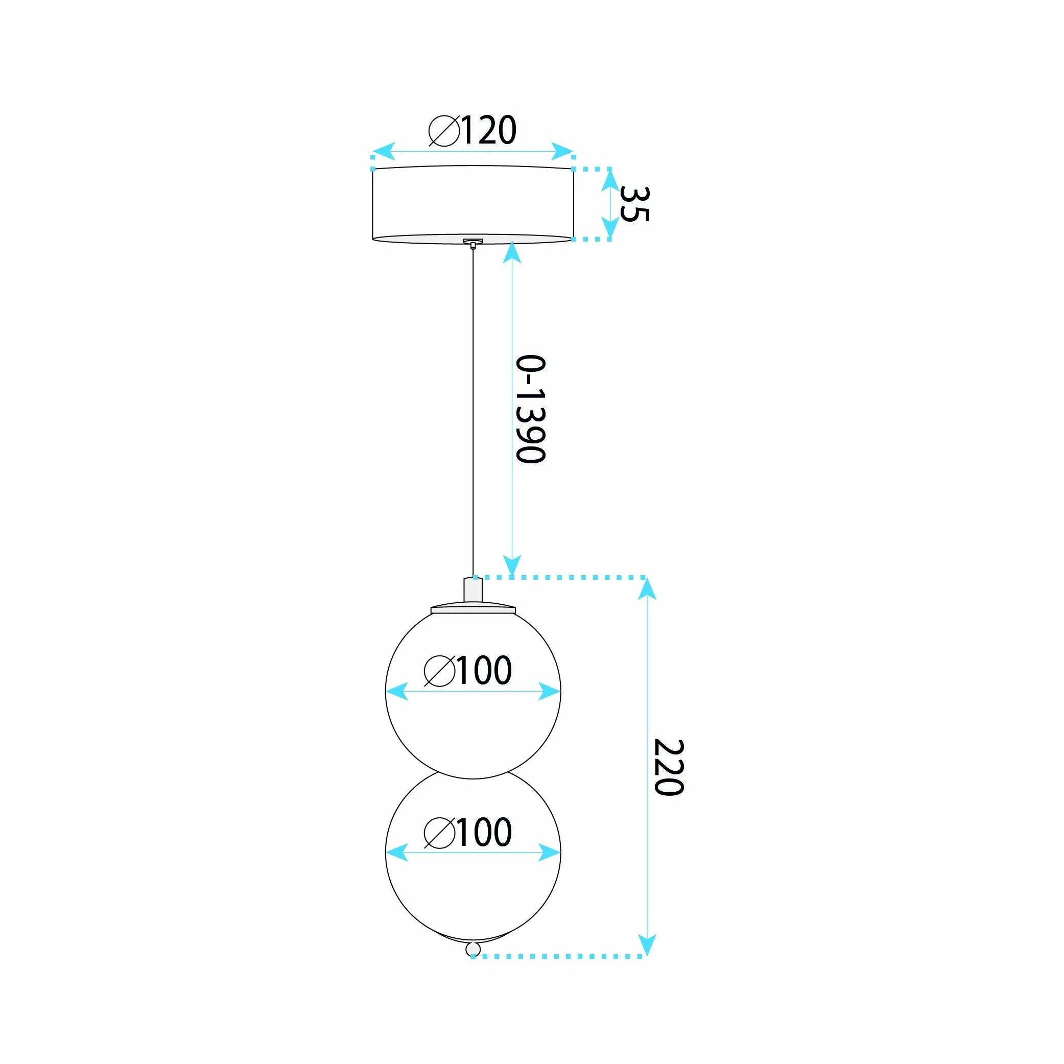 Lampa Sufitowa Wisząca LED LHJ117-2CP Złota Szczotkowana 8