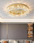 LAMPA KRYSZTAŁOWA PLAFON APP1729-8C 60 Cm ZŁOTA 8