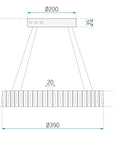 Kryształowa Lampa Sufitowa LED APP1040-CP + Pilot 8