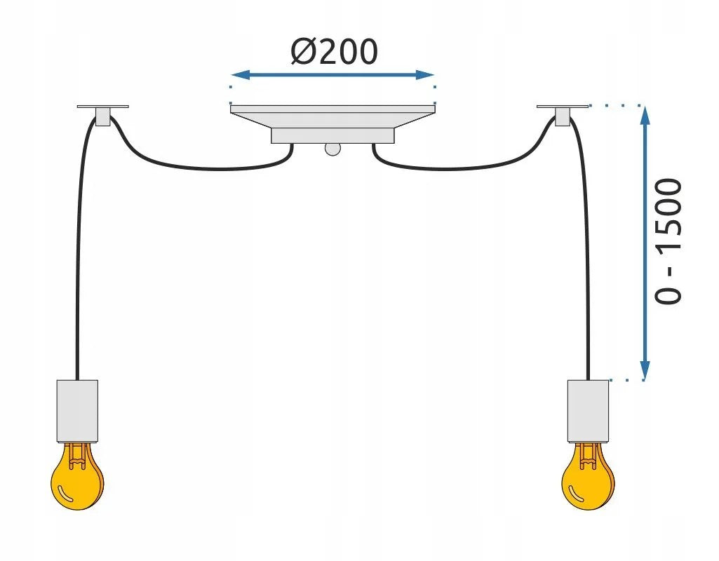 LAMPA APP682-10CP SPIDER ROPE 8