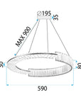 LAMPA WISZĄCA LED APP1529-CP60 CHROM 8