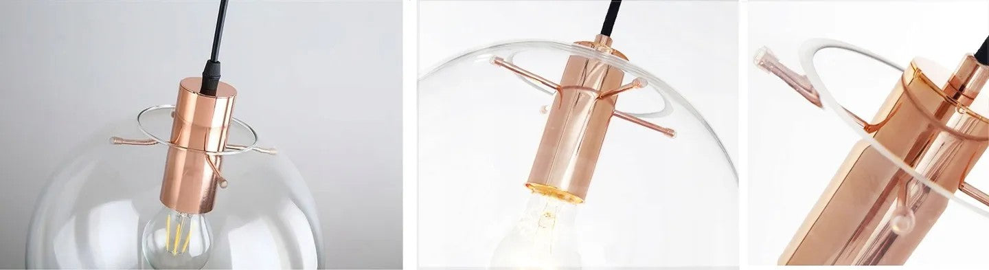 Lampa Sufitowa Wisząca Szklana Lassi 20 Cm App039-1cp Różowe Złoto 8