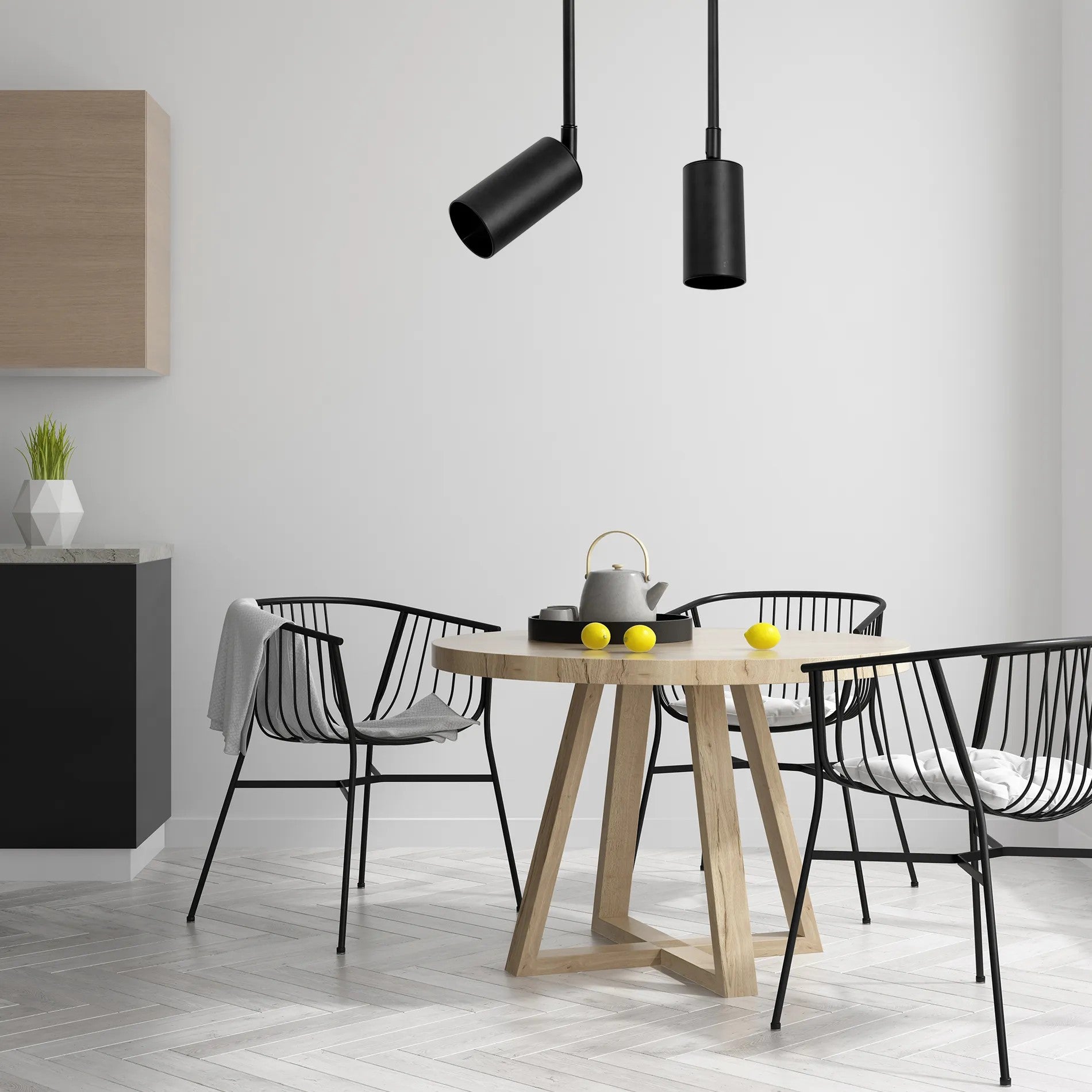 LAMPA SUFITOWA WISZĄCA APP609-1C Czarna 8