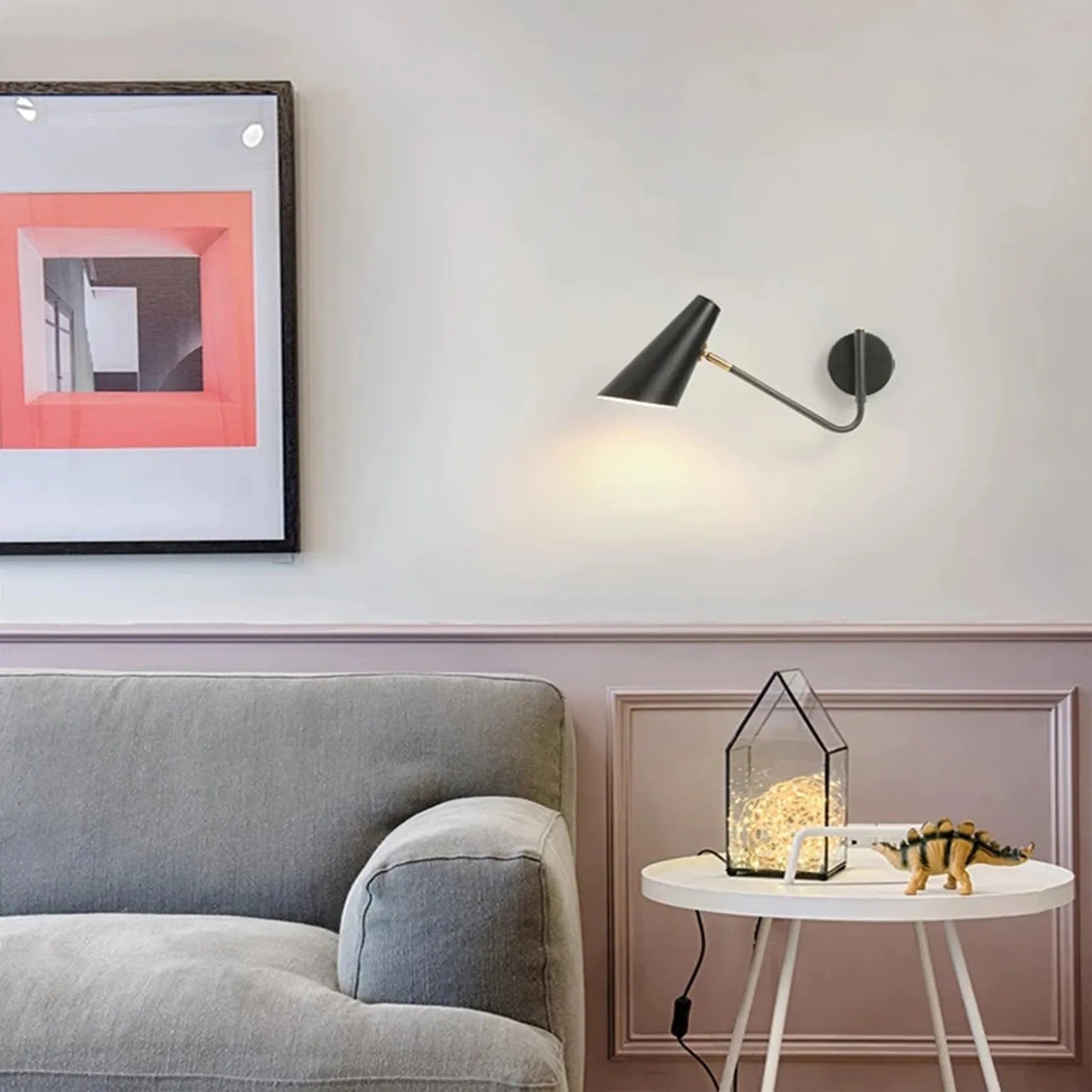 LAMPA ŚCIENNA KINKIET APP1139-1W Czarno-złota 8