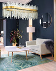 Lampa Sufitowa Kryształowa APP1513-CP80 Złota 8