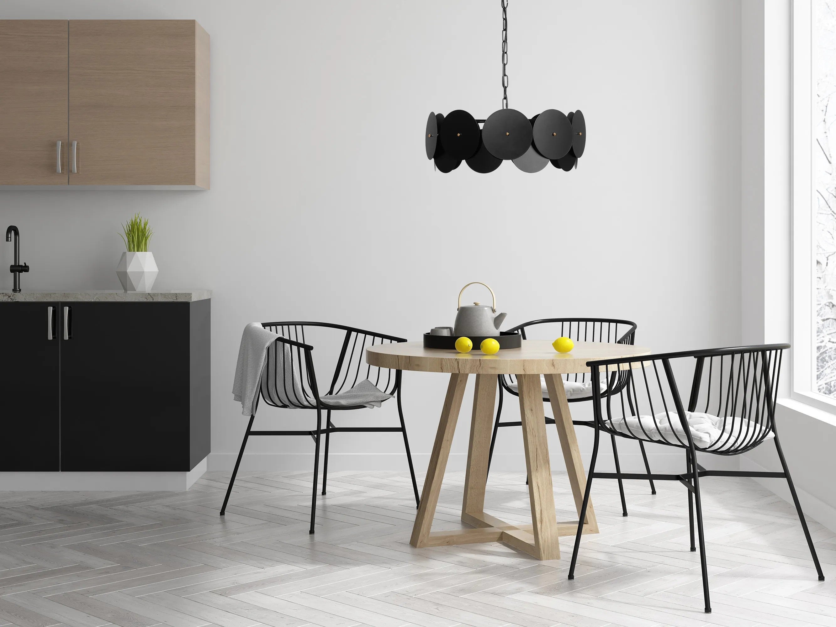 LAMPA SUFITOWA WISZĄCA APP1307-CP BLACK 8