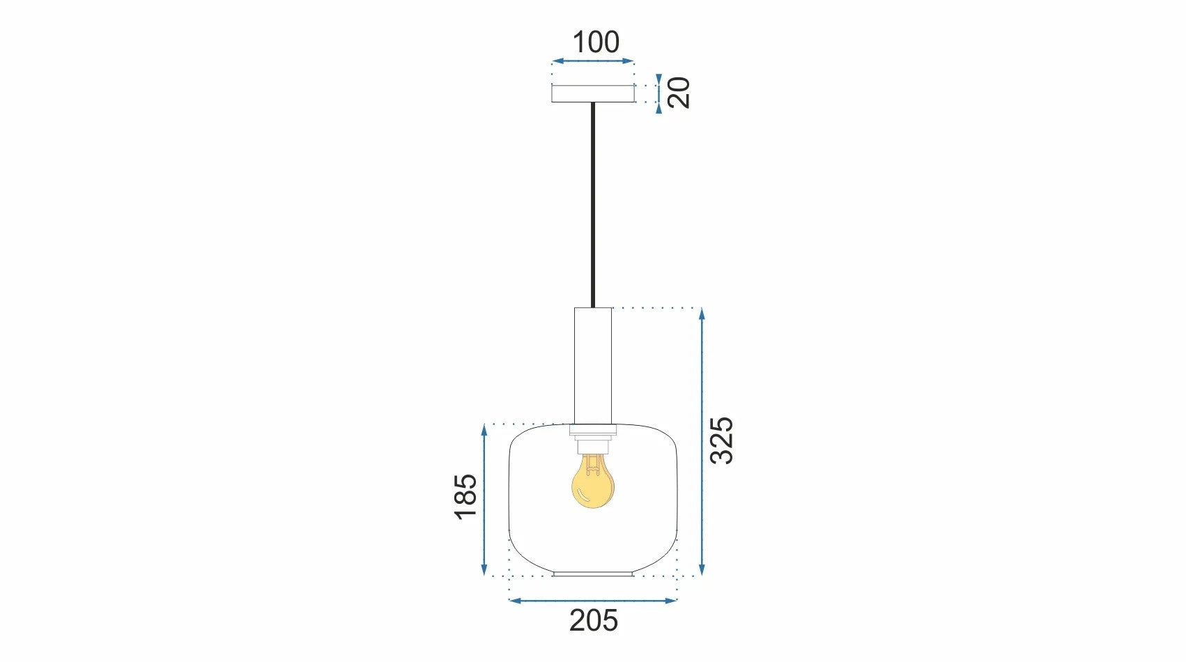 Lampa Sufitowa Wisząca Szklana APP462-1CP Zielona 8