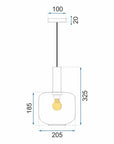 Lampa Sufitowa Wisząca Szklana APP462-1CP Zielona 8