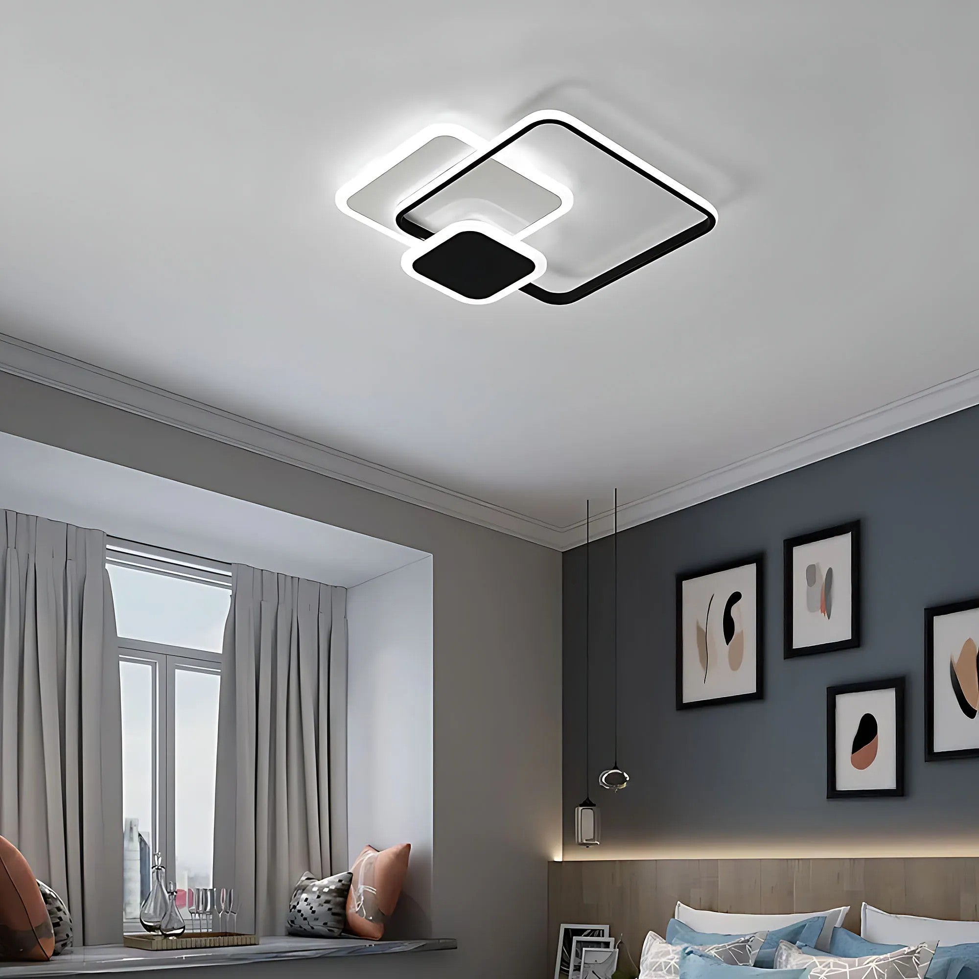 Lampa Sufitowa LHJ079-C Plafon LED CZARNA 8