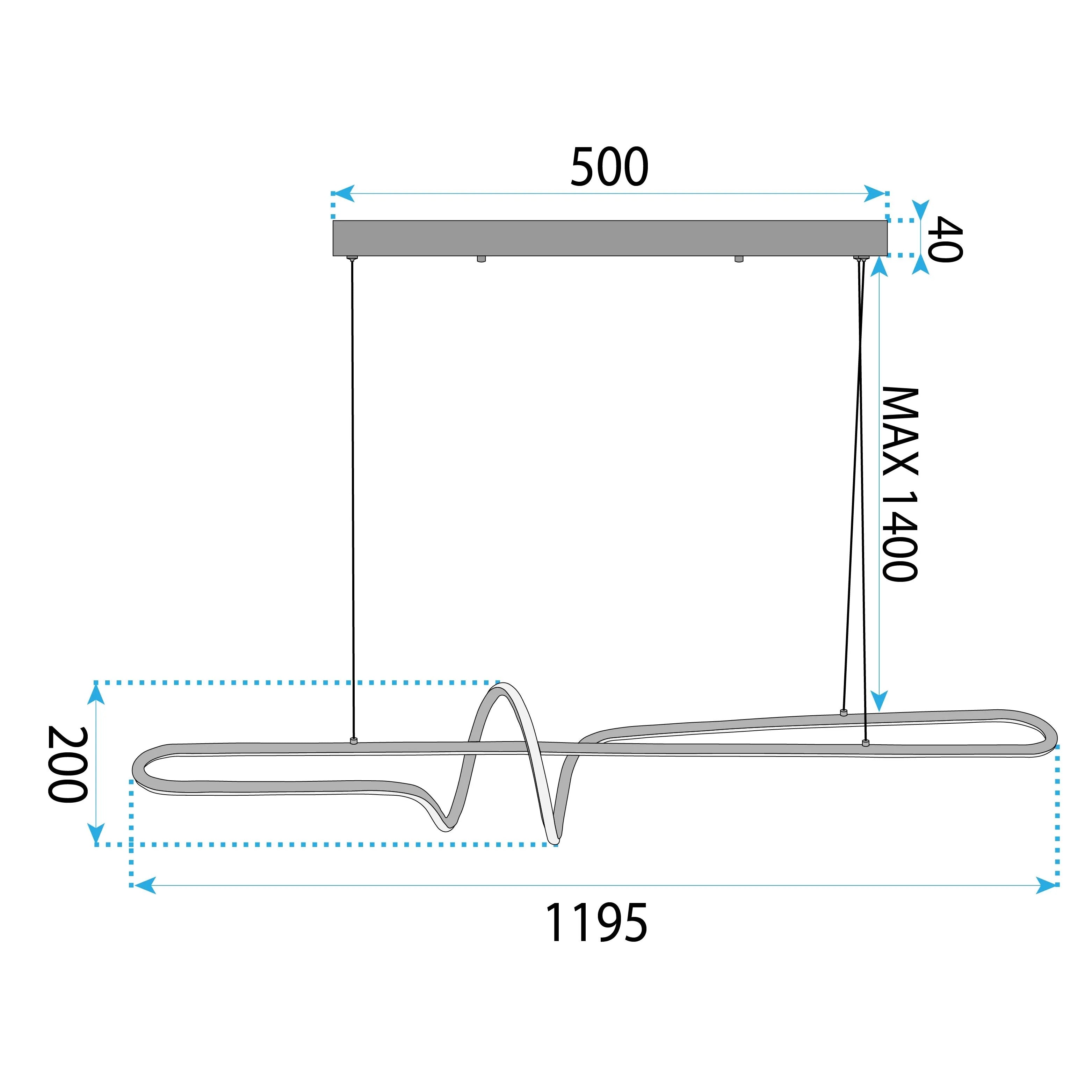 LAMPA SUFITOWA WISZĄCA LED LHJ038-CP ZŁOTA SZCZOTKOWANA 8