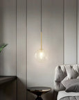 Lampa Sufitowa Wisząca Szklana Kula ZŁOTA 15cm APP1680-1CP 8