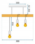 LAMPA SUFITOWA WISZĄCA BOHO LINE APP973-3CP 8