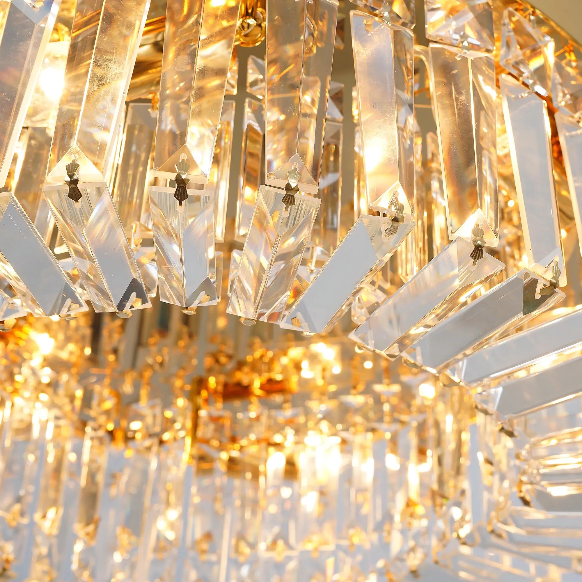 LAMPA KRYSZTAŁOWA PLAFON APP1728-6C 50 Cm ZŁOTA 8