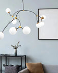 LAMPA WISZĄCA SUFITOWA CZARNY MAT APP1673-8CP 8