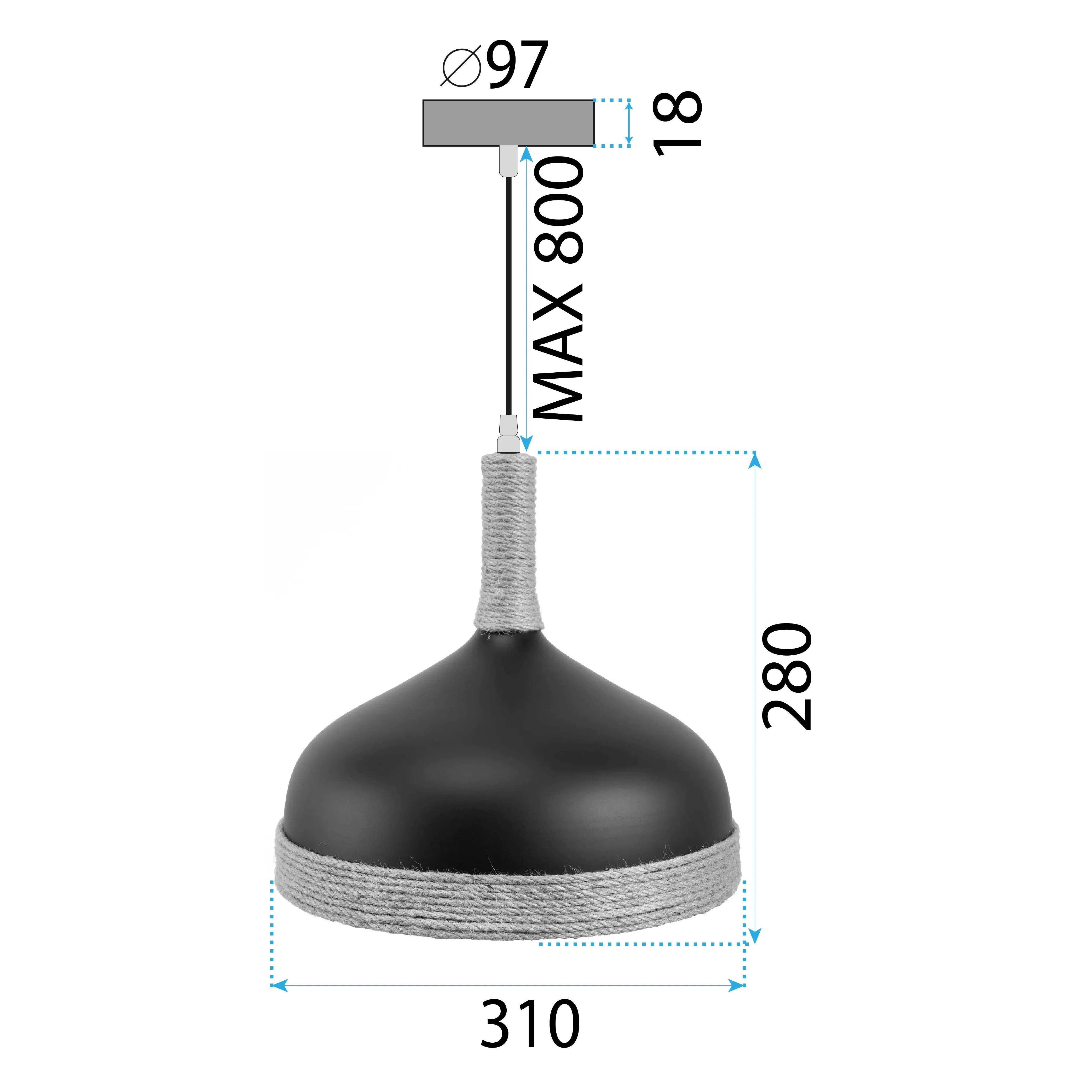 LAMPA SUFITOWA WISZĄCA APP1421-1CP 8