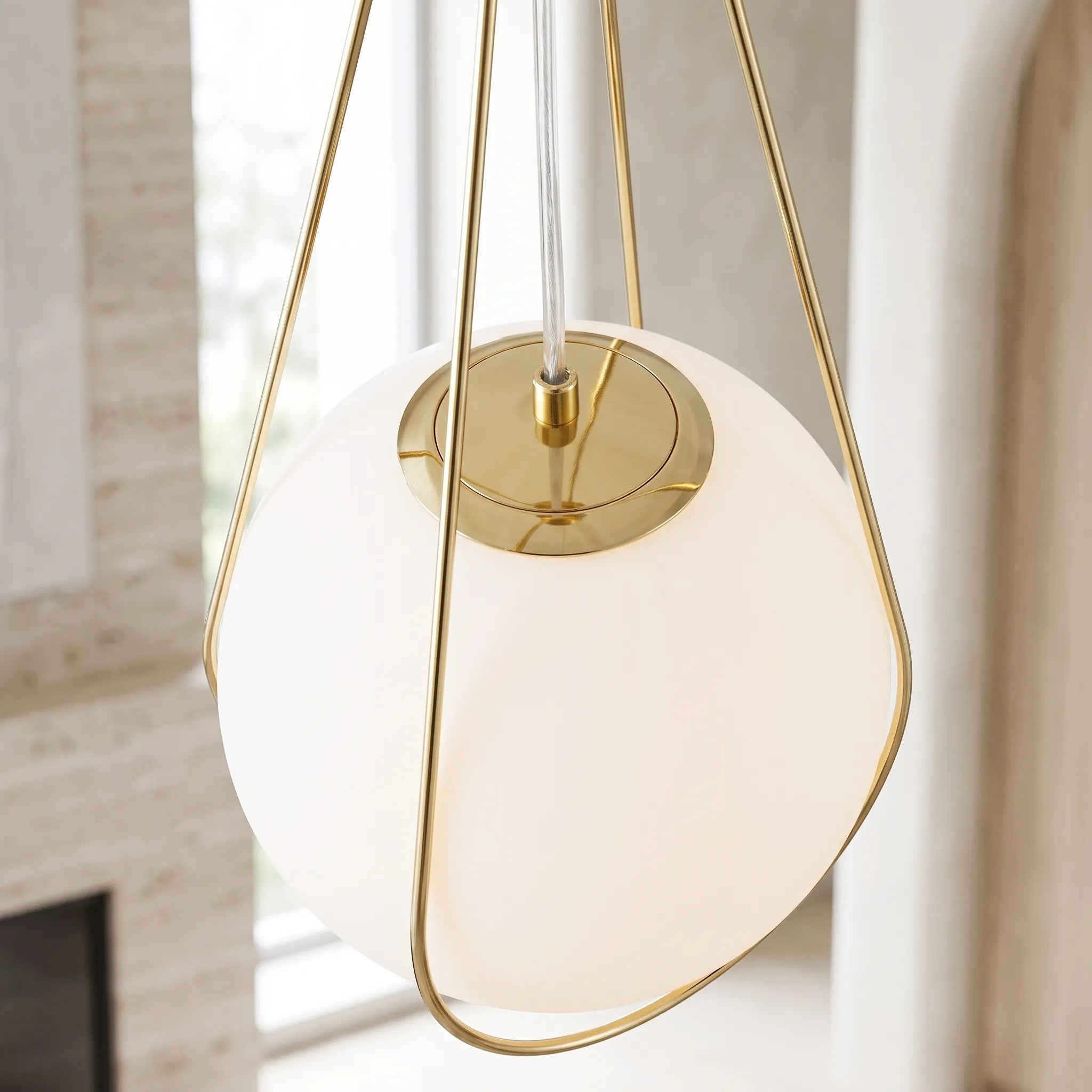 LAMPA SUFITOWA WISZĄCA APP1793-1CP 20cm Złota 8