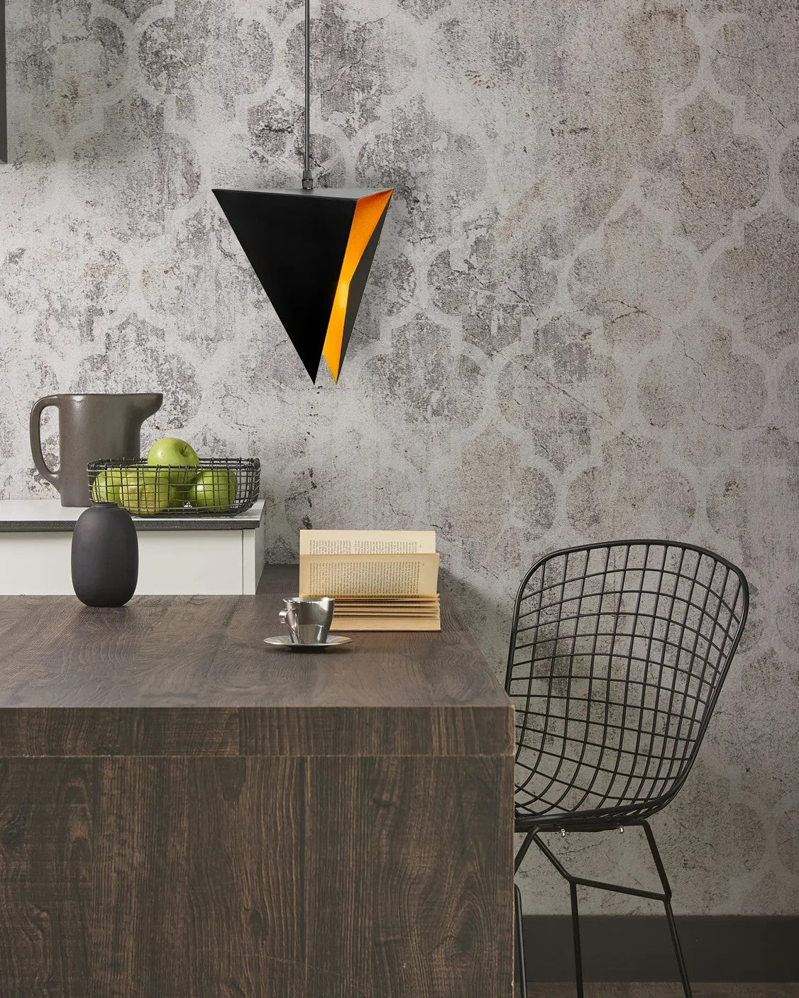 LAMPA SUFITOWA TRÓJKĄTNA GEOMETRYCZNA APP253-1CP CZARNA 8