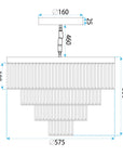 Lampa Kryształowa Wisząca APP1534-8CPR Chrom 8