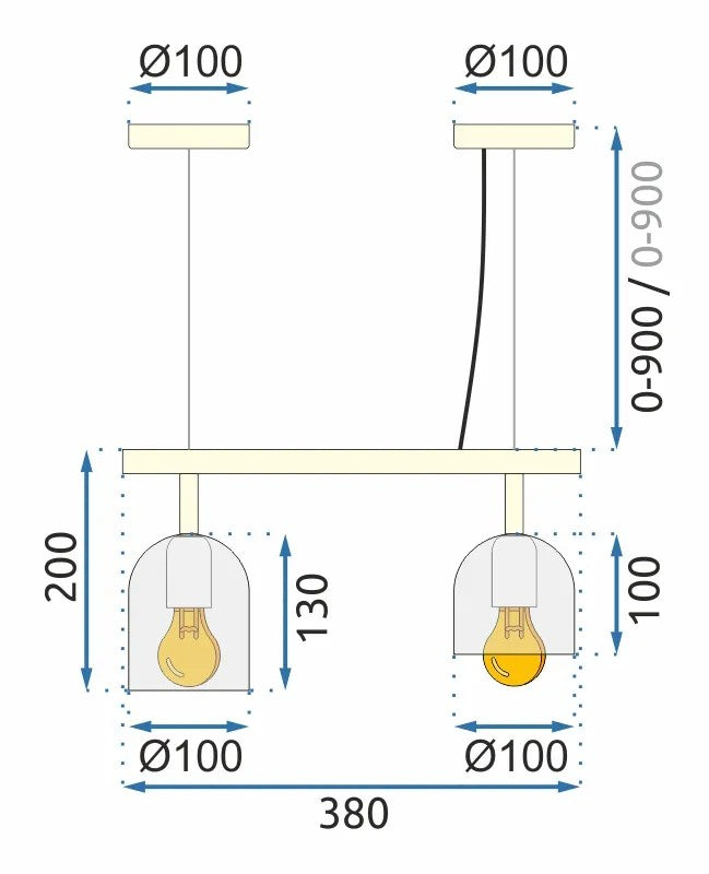Lampa Wisząca APP1032-2CP Biała 8