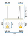 Lampa Wisząca APP1032-2CP Biała 8