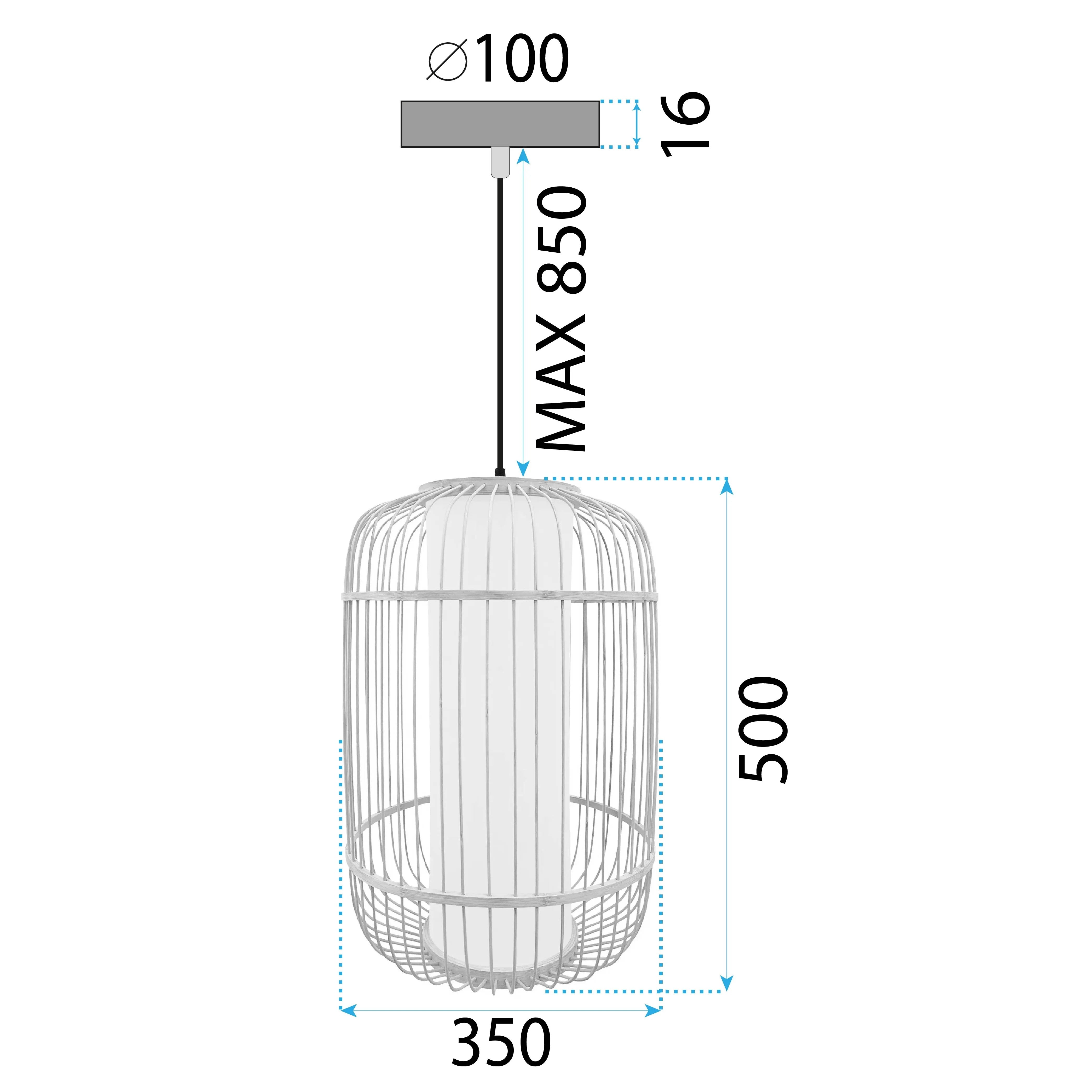 LAMPA WISZĄCA BAMBUSOWA APP1626-1CP 8