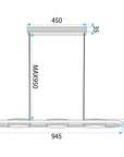 LAMPA SUFITOWA WISZĄCA LED G135-CP Złota 8