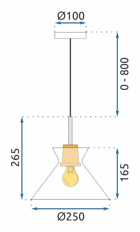 Lampa Wisząca APP1183-1CP B 8