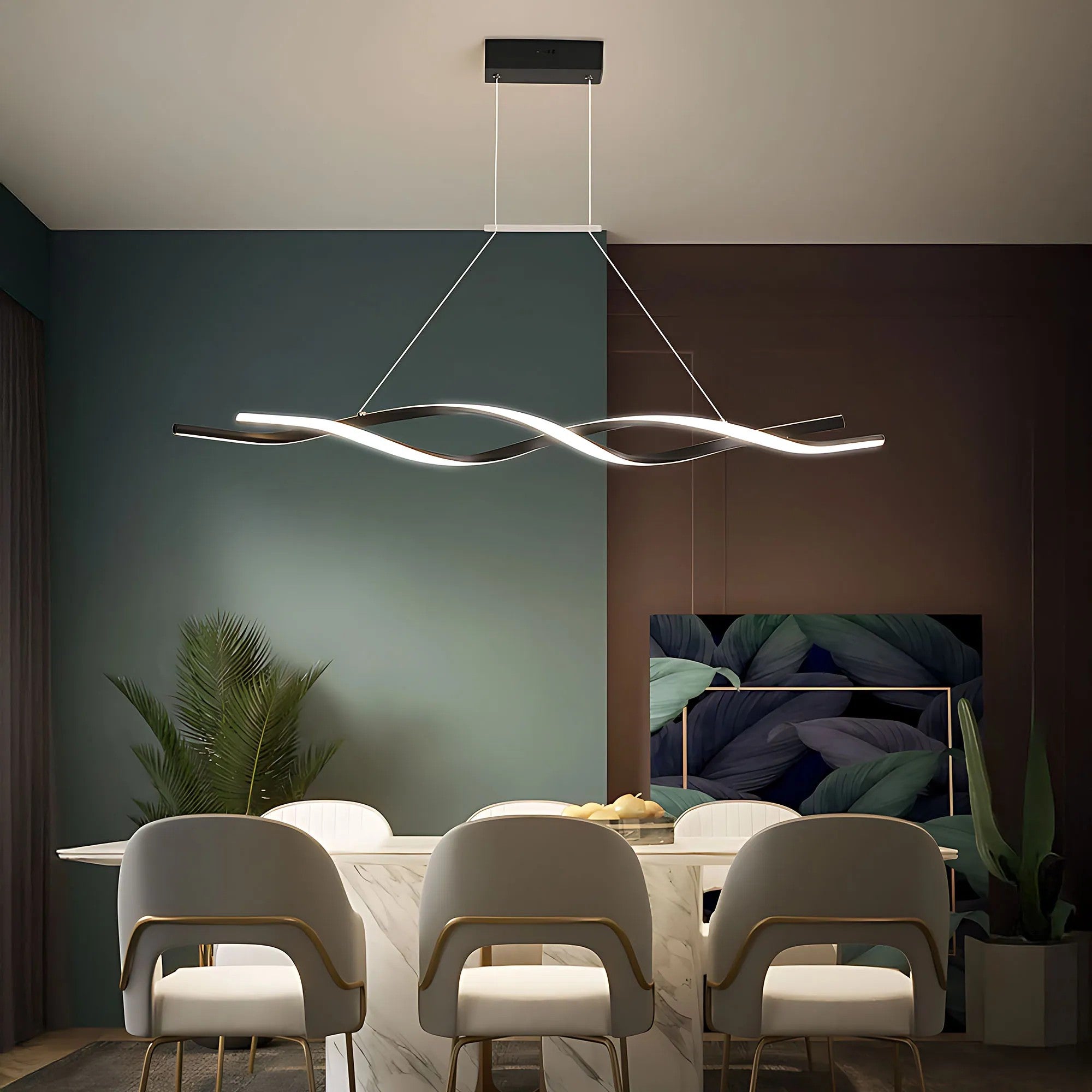 LAMPA SUFITOWA WISZĄCA LED LHJ020-CP CZARNA 8