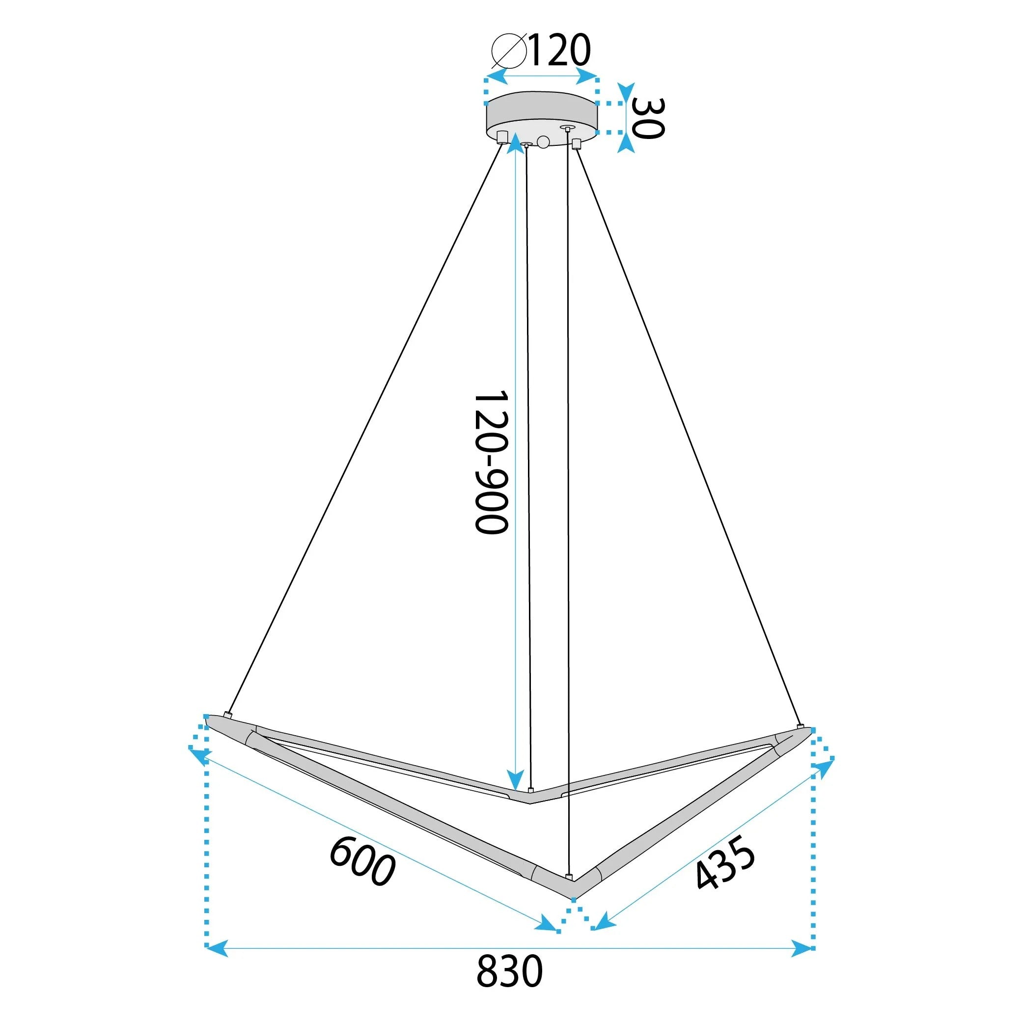 Lampa Wisząca LED APP1776-CP Złota Szczotkowana 8