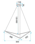 Lampa Wisząca LED APP1776-CP Złota Szczotkowana 8