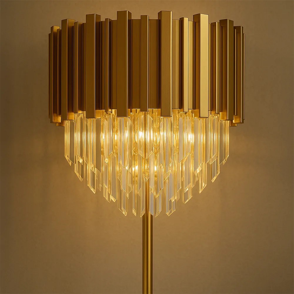 Lampa Stojąca Podłogowa APP1717-3F Złota 8