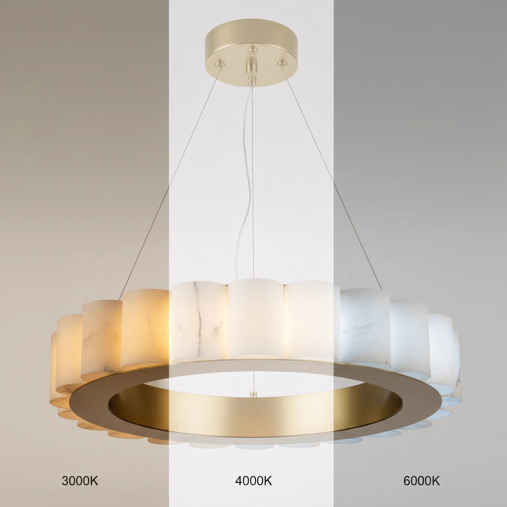 LAMPA SUFITOWA WISZĄCA LED APP1801-CP Brush Gold 8