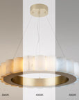 LAMPA SUFITOWA WISZĄCA LED APP1801-CP Brush Gold 8