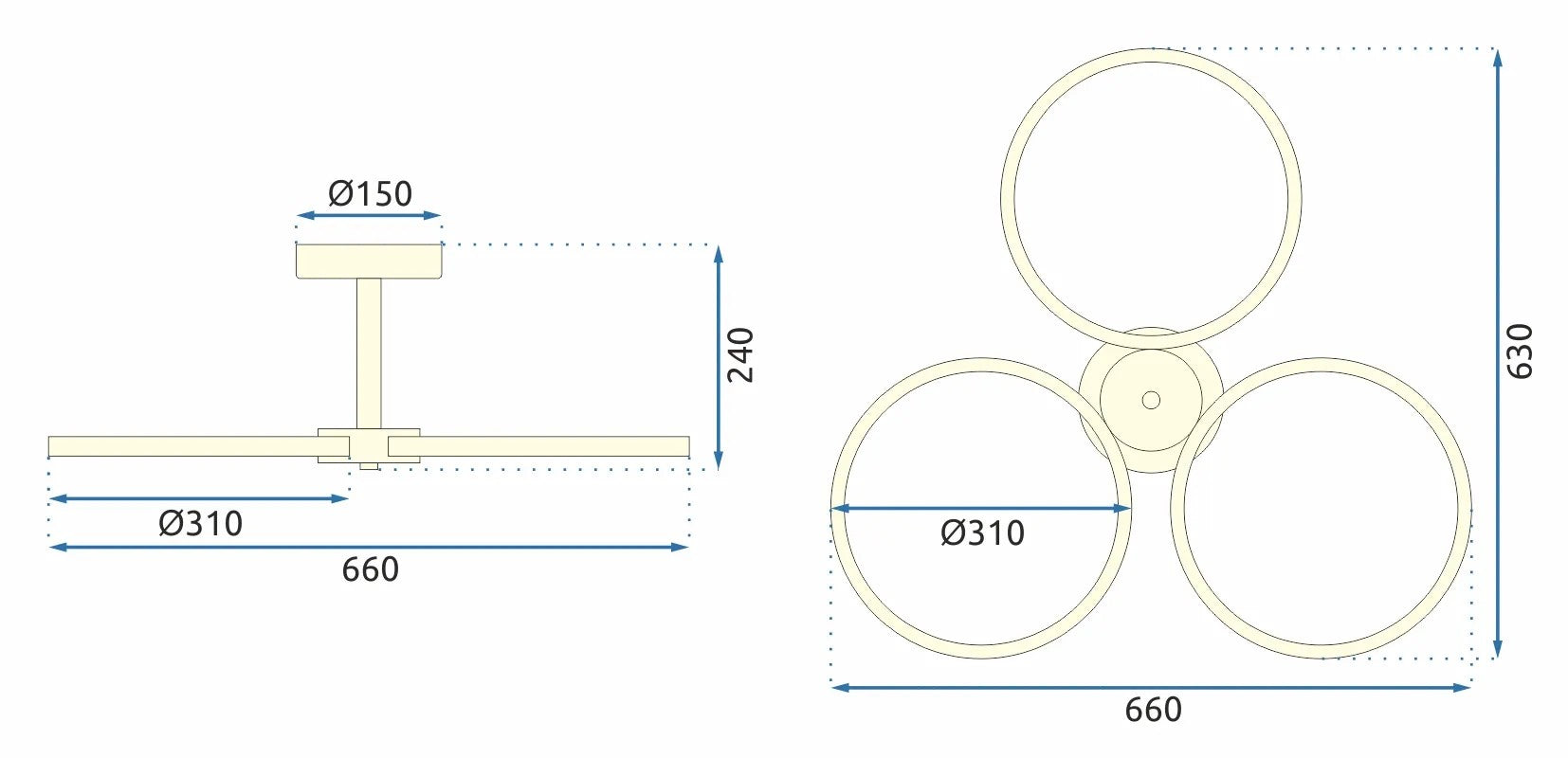 Lampa Sufitowa Wisząca LED APP993-c Złota + Pilot 8